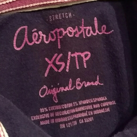 Girls navy blue XS Aeropostale top - Picture 2 of 4
